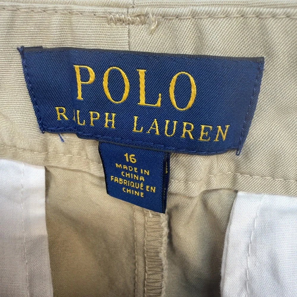 Polo Ralph Lauren Boys‎ Khaki Chino Pants Size 16 Classic Preppy Straight Leg